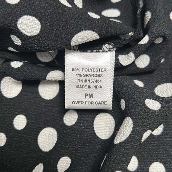 Cathy Tunic Black & White polka dot with accents EUC - Picture 6 of 7